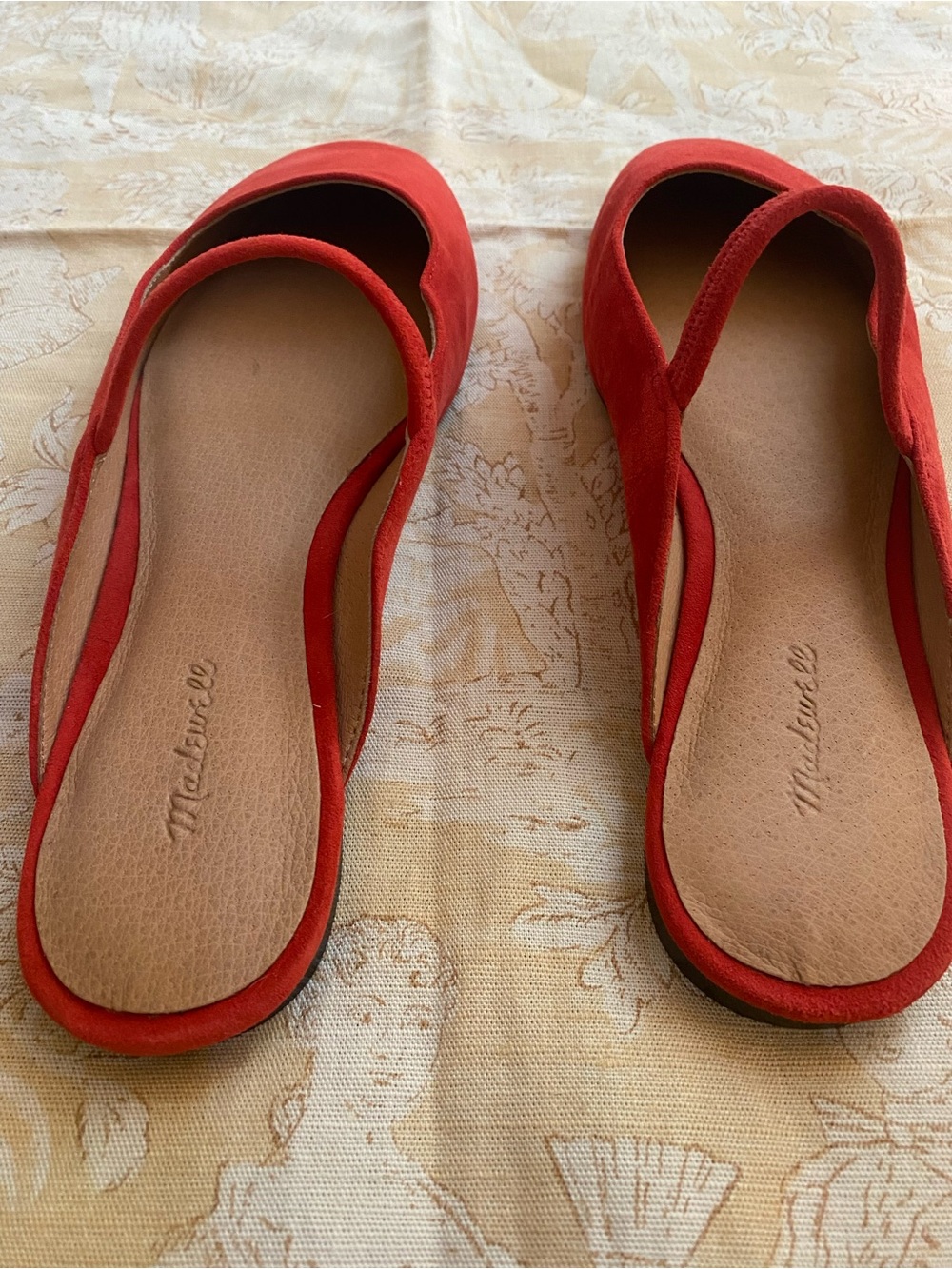 Madewell Red Suede Mary Jane Mules - Picture 3 of 4